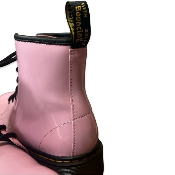 Dr. Martens Youth 1460 Patent Leather Boot in Pale Pink - Picture 5 of 10